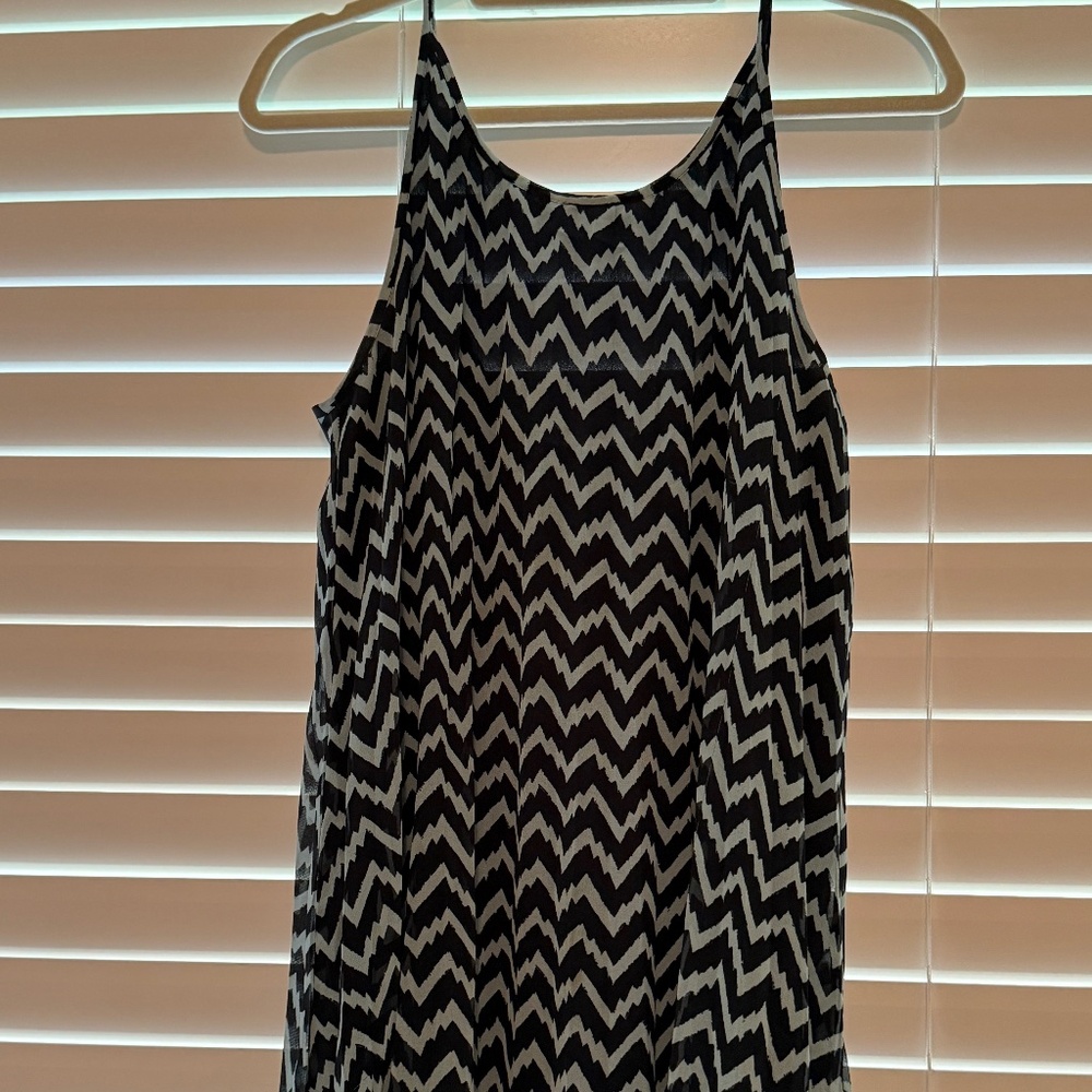 BCBGeneration Chevron Stripe Layered Flowy Dress